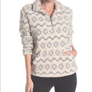 Coffe Shop Faux Fur Pullover Sweater